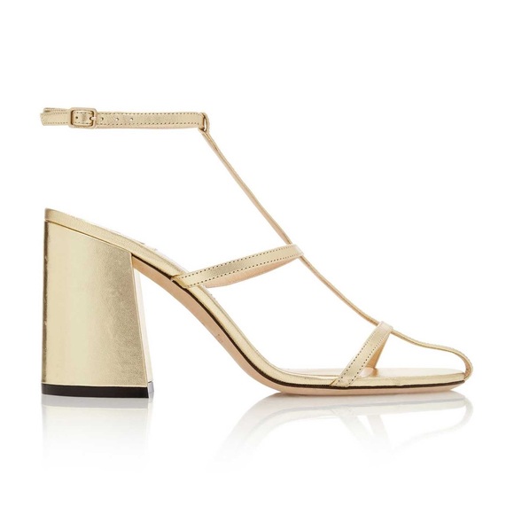 Jimmy Choo linley 85 cage strap sandals Gold NWT 35,36 - Picture 11 of 13